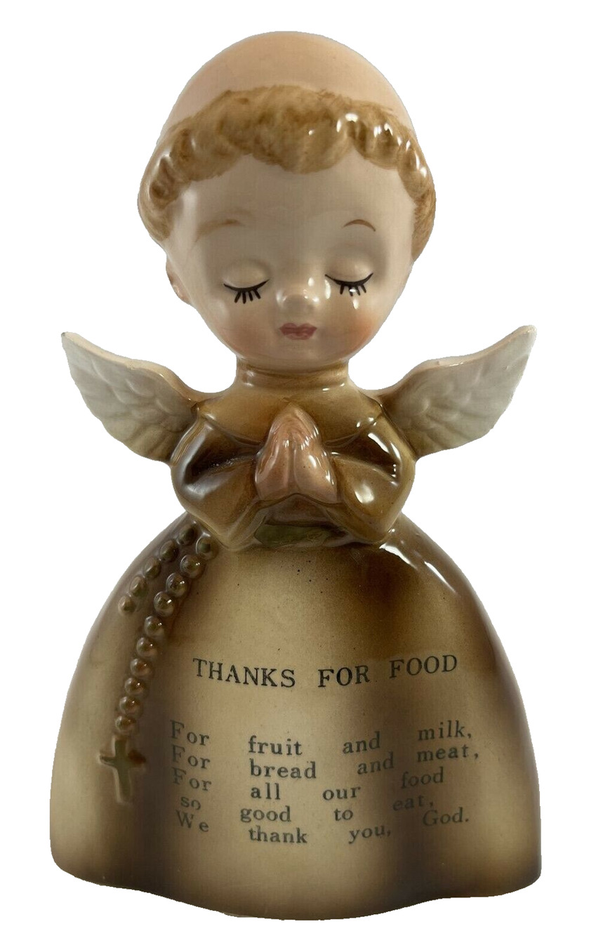 Vintage Food Prayer Angel Napkin Holder Letter Holder Norleans Japan